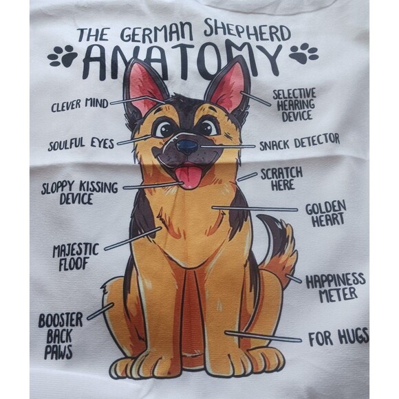 Anatomy of a German Shepherd Pillow Case - Picture 2 of 8